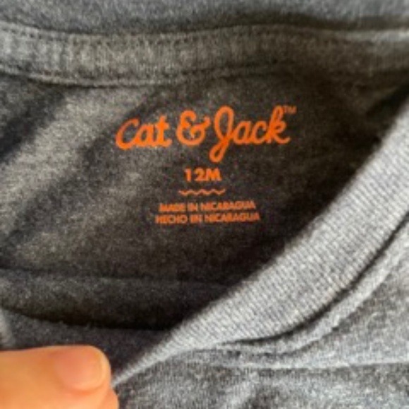Cat & Jack Navy T-Shirt 12m - Picture 3 of 3
